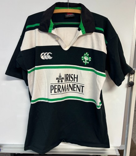 Vintage 2000s Ireland Rugby Jersey Irish Permanent Made in NZ Mens L