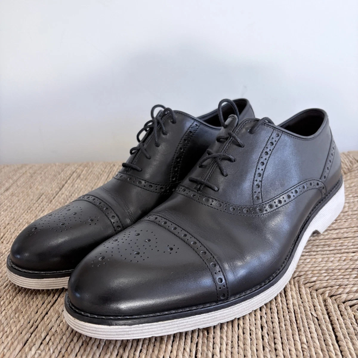 Johnston & Murphy Leather Upper White Dress Shoes for Men 