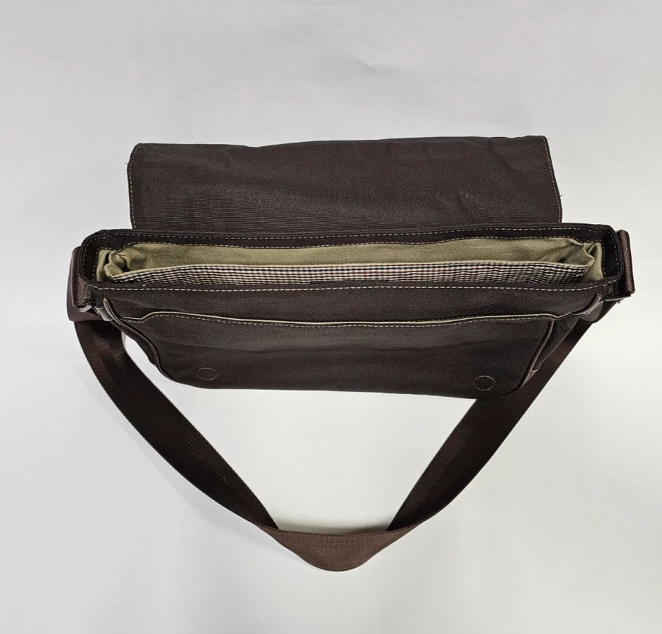 Boconi Marrón Cuero Garth Delgado Bolso Mensajero Bolso para Laptop con Correa para el Hombro Foto 3 de 4