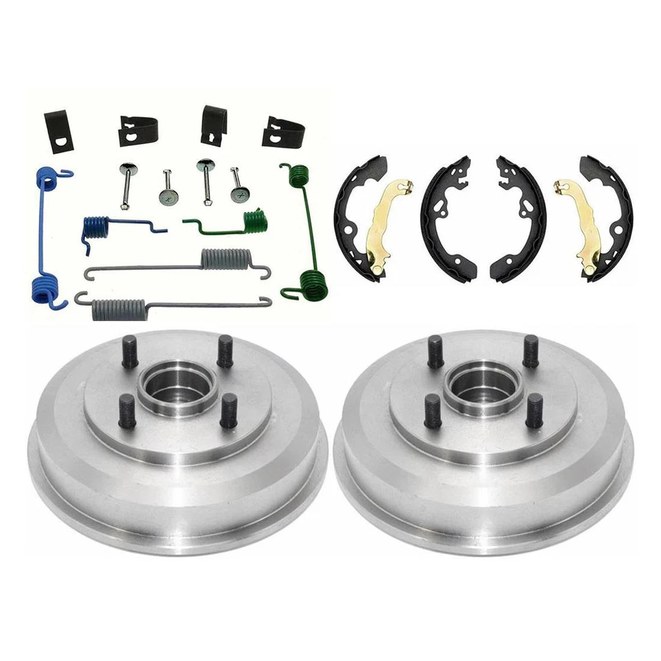 Tambores traseros cojinetes de rueda zapatas de freno y herrajes para Ford Focus 2005 2004 2003 Foto 2 de 4