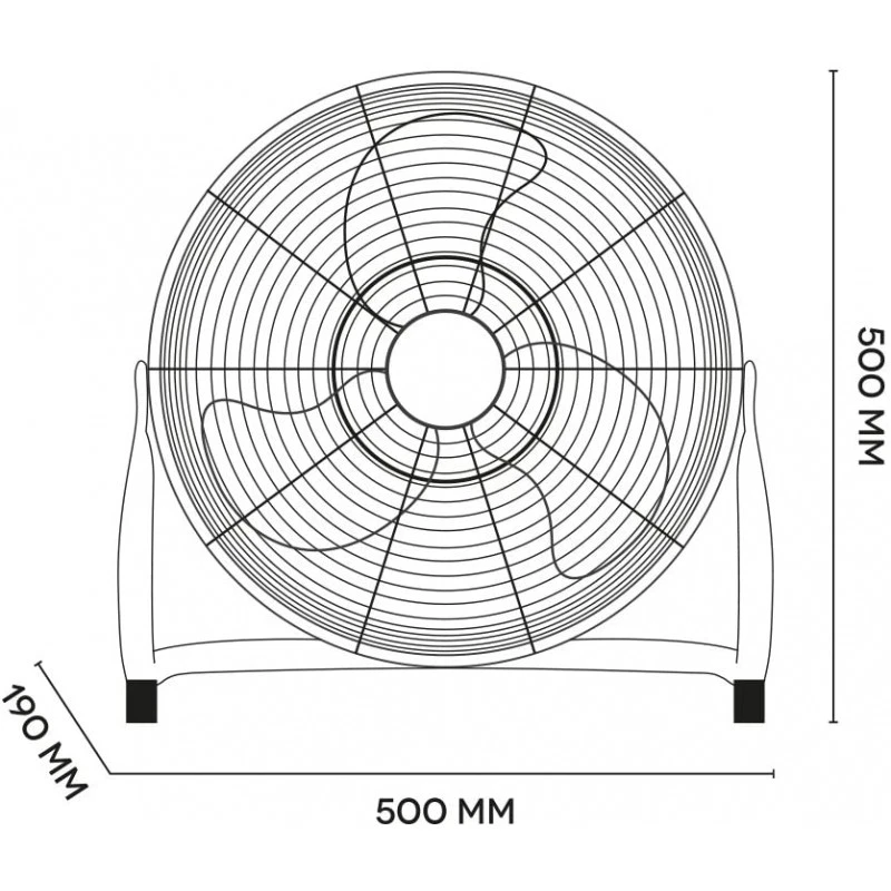 ARGO SPEEDY VENTILATORE DA TERRA PORTATILE 3 PALE 3 VELOCITA' - CROMO  - Immagine 4 di 4