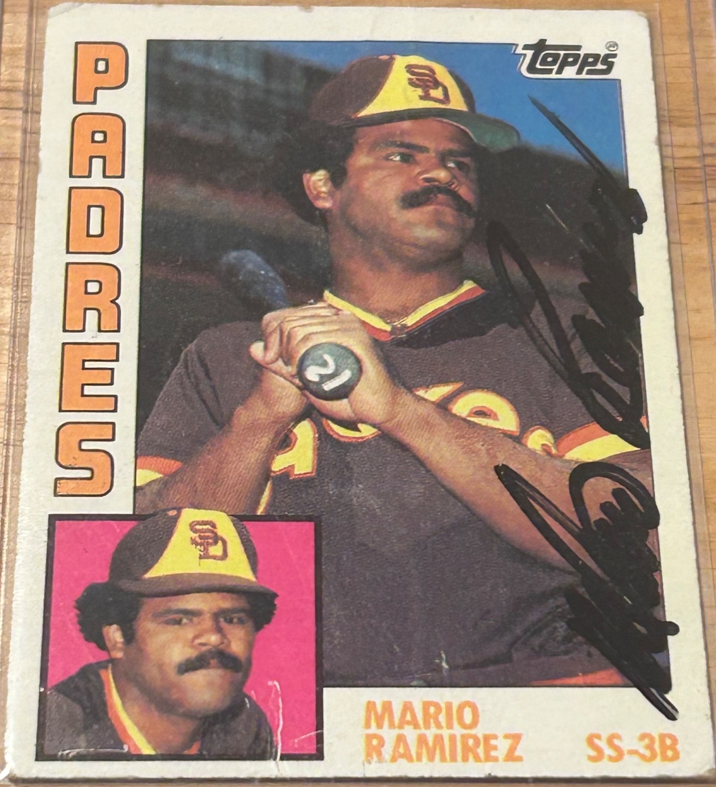 1984 Topps MARIO RAMIREZ #94 🔥 Padres 🧨 SUPER RaRe Autograph Auto ⚾️ died 2013