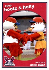 2009 Orem Owlz Grandstand #39 Mascots Hootz & Holly - NM Baseball Card