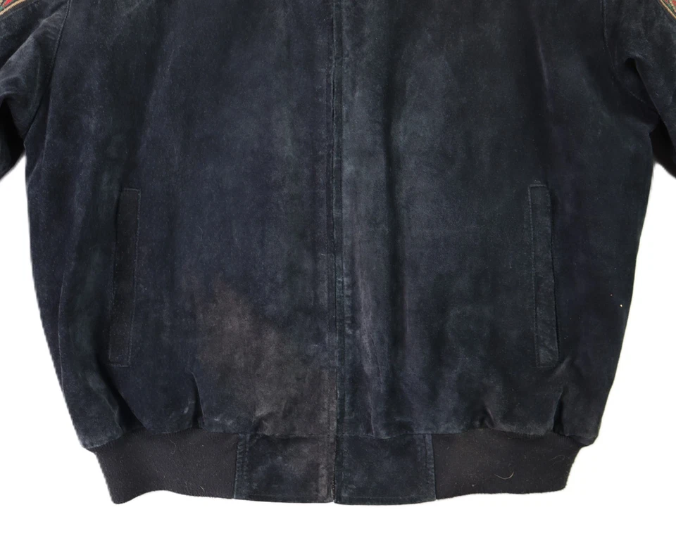 Chaqueta Abrigo CRIPPLE CREEK US Para Hombre L Marrón Gamuza Cuero Suroeste Western Foto 2 de 4