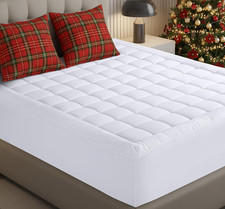 Queen Mattress Pad, Quilted Fitted Premium Mattress Protector, Deep Pocket Cover