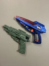 TWO Vintage 1990s Laser Toy Guns Blasters SRM Co Inc C.H. TESTED WORKING