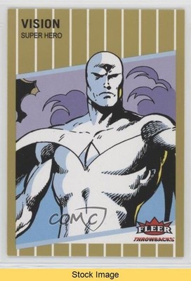 2023 Fleer Throwbacks '89 Marvel Edition Glossy Gold Vision #28 READ 1en6
