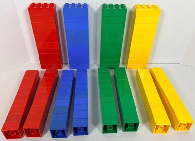 LEGO DUPLO Huge Lot 120 Bricks Building Blocks (40) 2x4 and (80) 2x2 Read Desc.