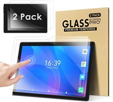 2-Pack 10 inch Tablet Screen Protector, Ultra-Clear Anti-Scratch Tempered Glass