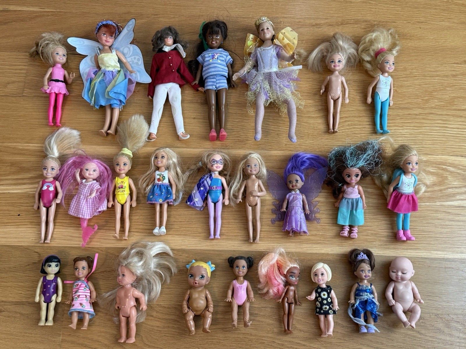 Mattel DOLLS Barbie Little Sisters Kelly Chelsea Fairy Baby Doll Ballet Mix Lot