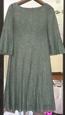 St. John Mint Silver Woman Dress Size 8 Excellent Condition