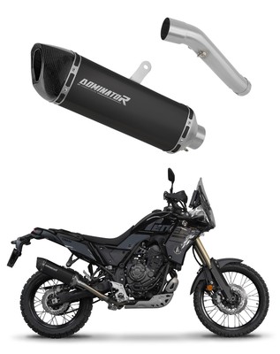 Tenere 700 2025 - 2026 Exhaust Silencer Muffler HP6 BLACK DOMINATOR