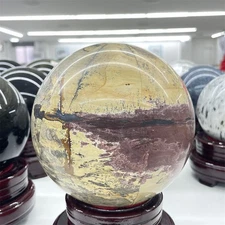 8LB 4.8" Natural Picture Jasper Sphere Ball Crystal Quartz Healing Reiki Mineral