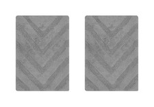 Better Trends 2 Piece Bathroom Rug Set 100 Cotton Non-Slip Washable Bath Mat