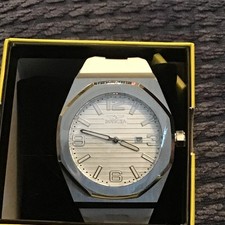 Invicta Men's 48mm Huracan Quartz Silver/White Tone Silicone Strap SS 30m Watch