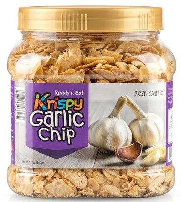 Krispy Garlic Chips - Crispy Fried Flakes, 100% Real Slices 17.7oz(500g) Vote...