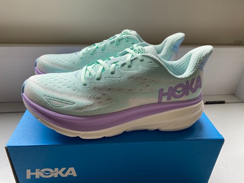 Hoka Clifton 9 Damenschuh – türkisblau/lila – Größe 9