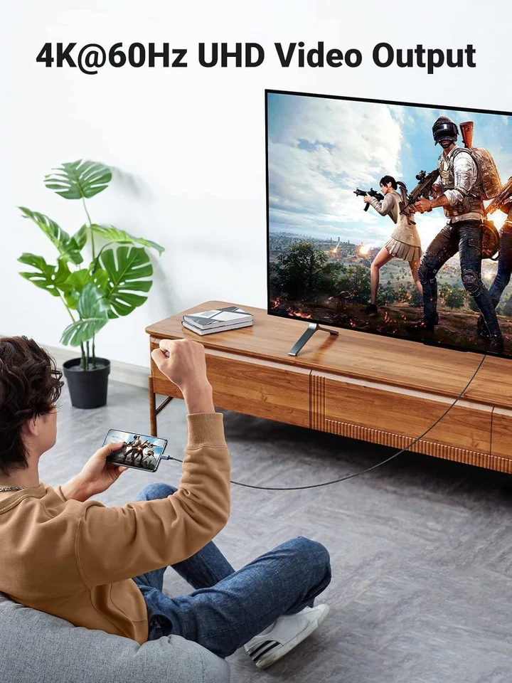 UGREEN 60W USB C to USB C 3.1 Charger Cable 5Gbps 4K@60Hz Video Display, 1 Meter - Image 4 of 4