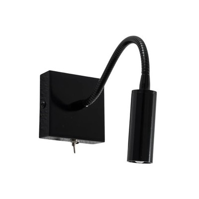Argon Wandlampe Leselampe Ojos schwarz verstellbar Stahl 33 cm G9 LED Schal185
