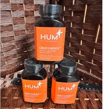 HUM Nutrition Uber Energy Supplement 3  Boost Energy Adrenal Support 7/2024
