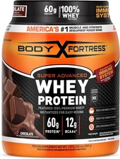 Body Fortress 100% Whey, Premium Protein Powder, Chocolate, 1.78lbs