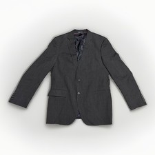 J.Crew 42R Charcoal Gray Wool Linen Sport Coat Blazer 2 Button Summer Jacket