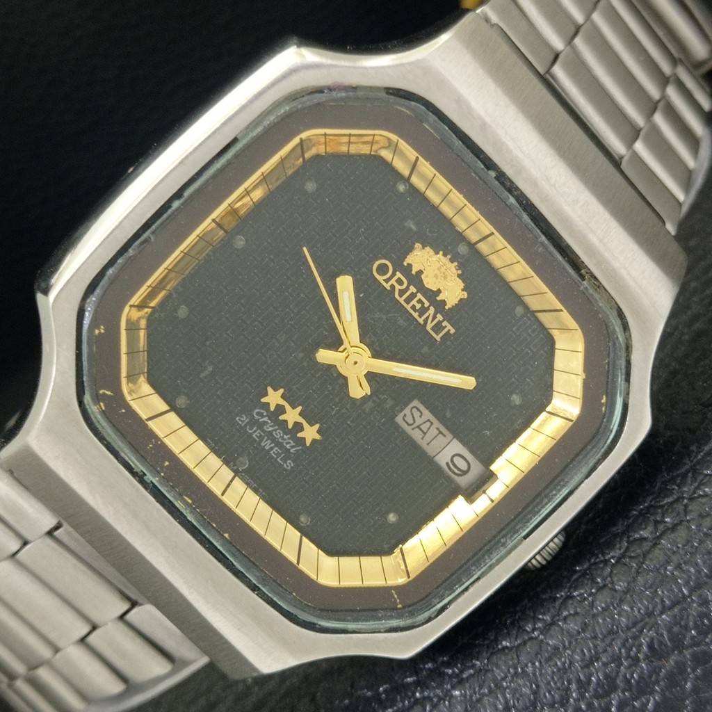 GENUINE JAPAN VINTAGE WATCH 46941 ORIENT a703492-1 MENS AUTOMATIC CRYSTAL - vintagewatches.pk