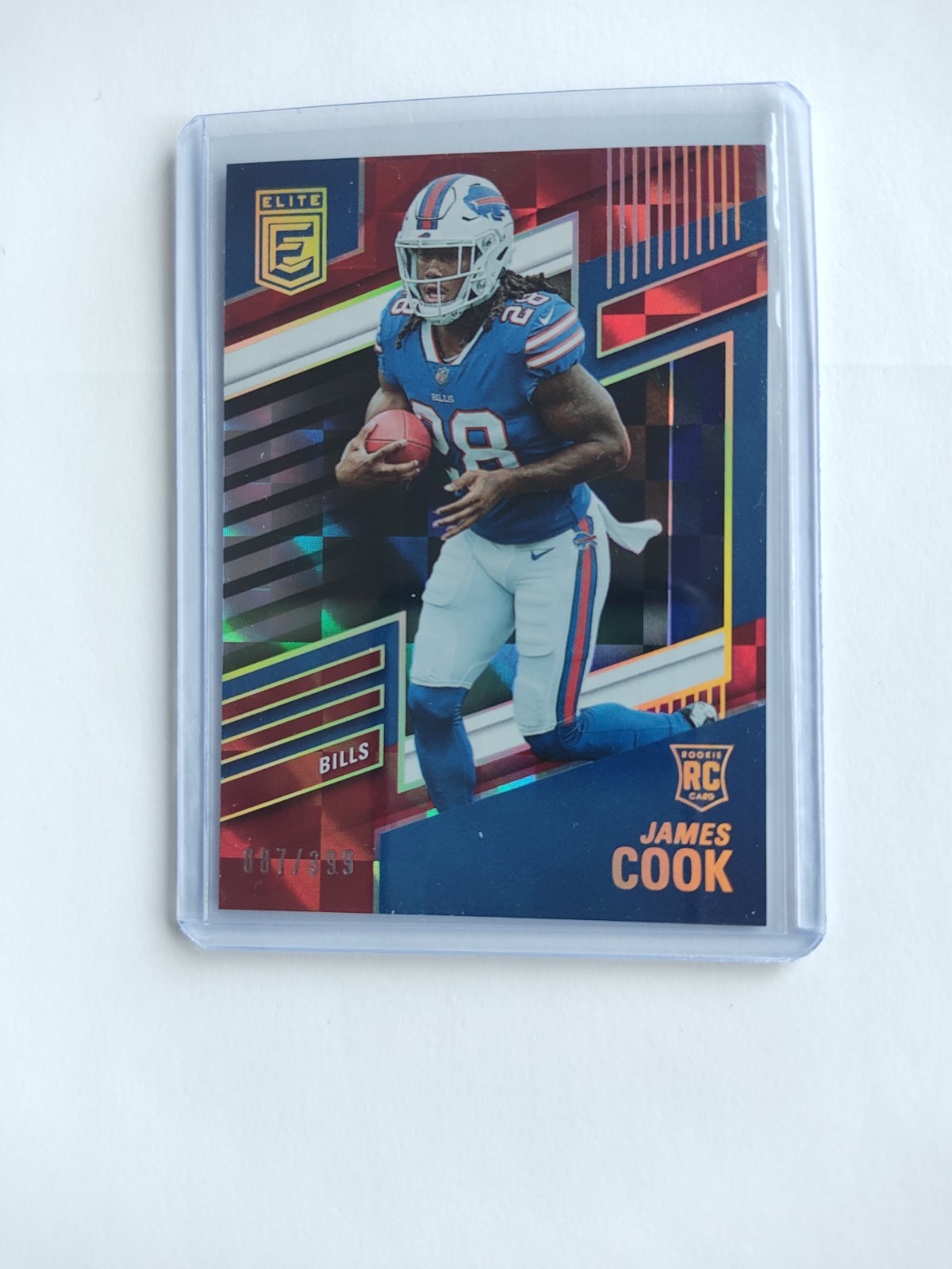 2022 PANINI DONRUSS ELITE ROOKIES RED /399 JAMES COOK #116 ROOKIE RC