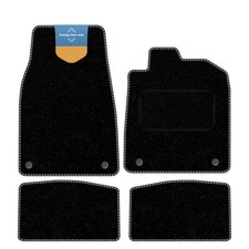 Fits Porsche Tycan 2019 Tailored Car Floor Mat with White Stitch Edge