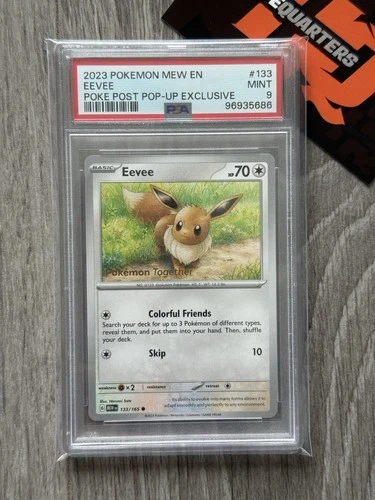 Eevee 133/165 Pokémon Together Stamped Promo PSA 9