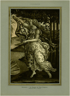 Alte Reklame Botticelli Die Geburt der Venus Florenz 1935 Ausgabe Zeitschrift