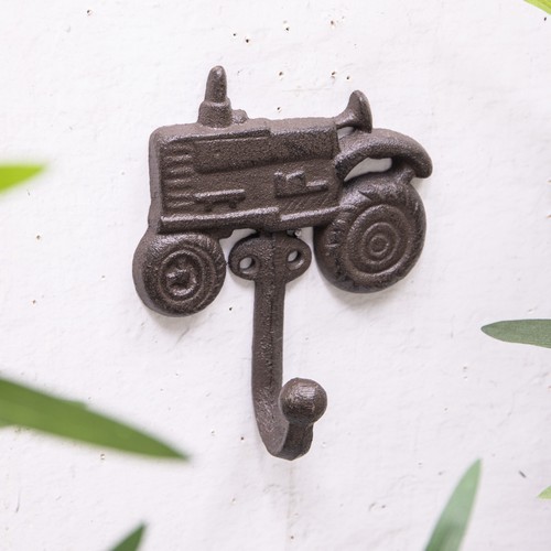 Metall Traktor Gusseisen Industrie Antik Vintage Mantel Garten Rustikal Wandhaken - Bild 2 von 3