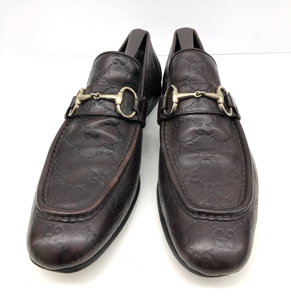 550 Gucci GG Guccissima Brown Horsebit Loafers Mens Size 9 italy 10 us