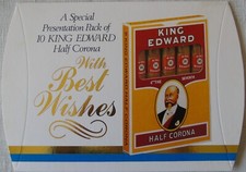 Vintage King Edward Half Corona Large Presentation (Empty) Cigar Pack/ Box