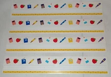 Vintage 1997 SCHOOL PENCIL APPLE PEN MRS. Grossman's Design Lines Stickers - 4
