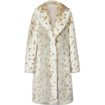 Yellowstone Beth Dutton White Faux Fur Leopard Coat