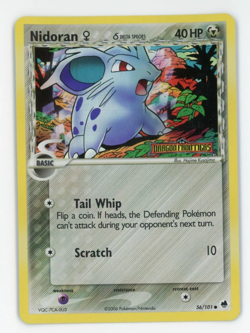 Nidoran 56/101 EX Dragon Frontiers Reverse Holo Foil Pokemon - Near Mint!