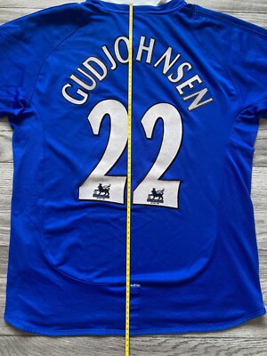 2001 2003 Umbro Chelsea Gudjohnsen #22 Home Football Shirt Soccer