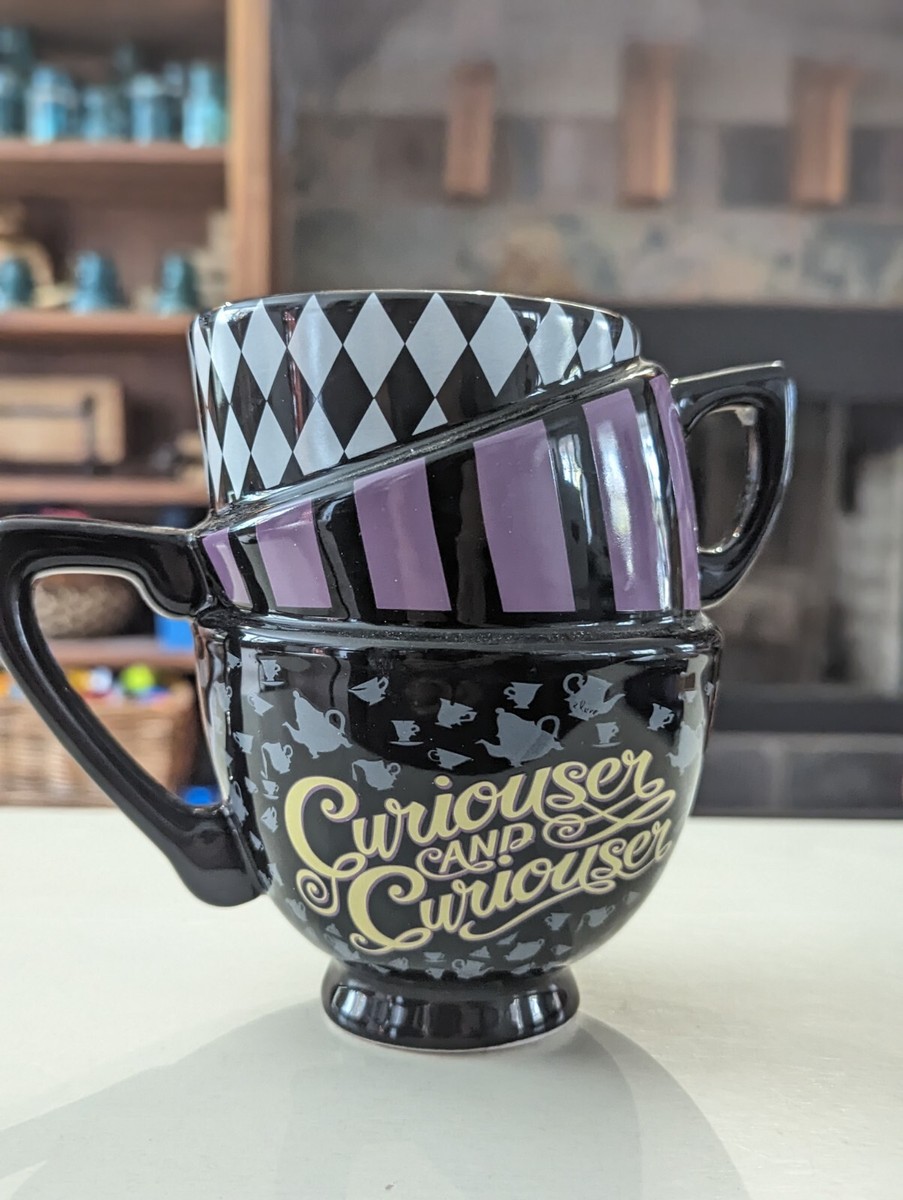Disney Alice In Wonderland Stacked Teacups Curiouser Coffee Tea Mug 20 oz |  eBay