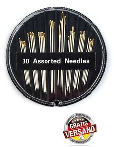 Fingerhut-Set Mit 30 Nähnadeln - Silikon-Fingerschutz Für Nähen & Stricken