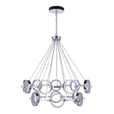 Craftmade Context 15 Light LED Chandelier, Chrome - 59315-CH-LED