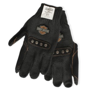 knit gloves with leather palms