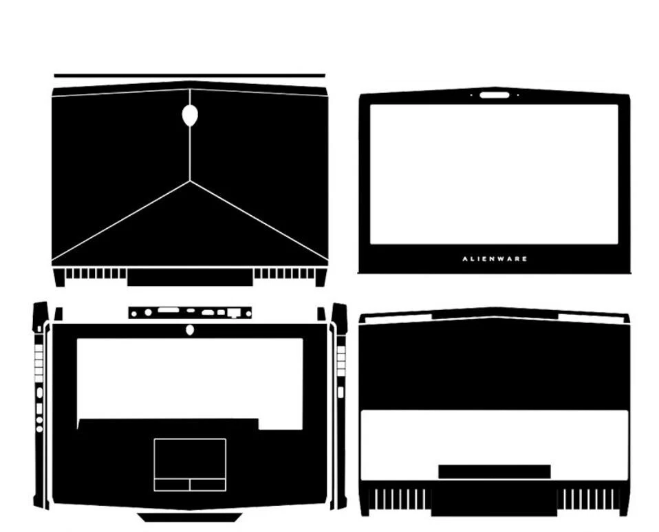 Dazzle Laptop Protector Leather Skin Stickers For Alienware M15 2016 - Image 2 of 4