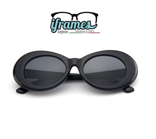 Occhiali da Sole iFrames UOMO DONNA Ovale Vintage Sfera Ebbasta Kurt Cobain  | eBay