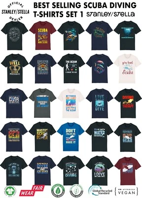 BUZZ SHIRTS Camiseta de buceo para niños Elección de diseño Buzos Equipo Ropa Buceo Divertido Océano