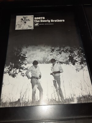 Everly Brothers Roots Rare Original Promo Poster Ad Framed! | eBay