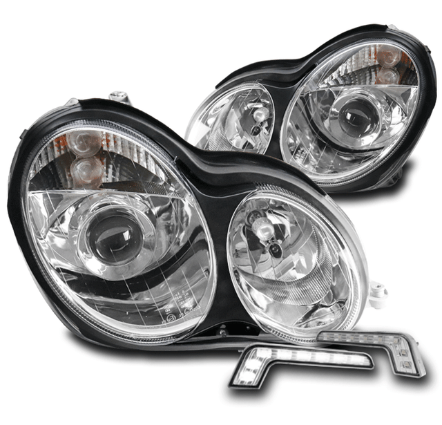 FOR 20012007 MERCEDESBENZ W203 CCLASS 4DR PROJECTOR HEADLIGHTS LAMP