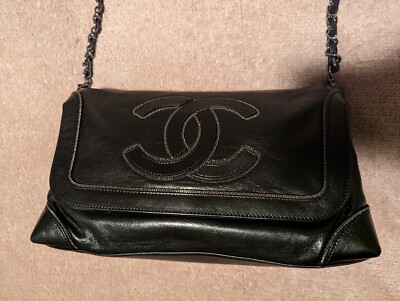 CHANEL Bag AUTHENTIC NEW Clutch Bag - Black Purse by Chanel