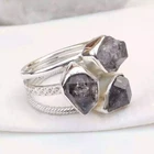 Herkimer 925 Sterling Silver Handmade Ring Anniversary Gifts Jewelry R-1307