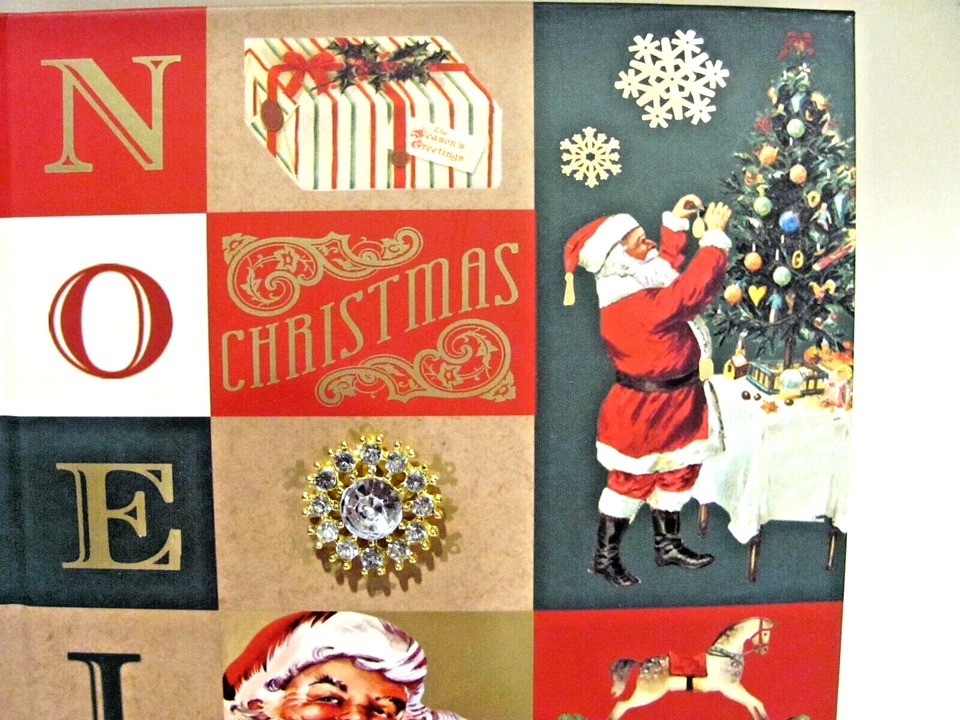 Pooch & Sweetheart Christmas Jewel Brooch~ "Vintage Santa" Lined Journal ~NEW - Image 4 of 4